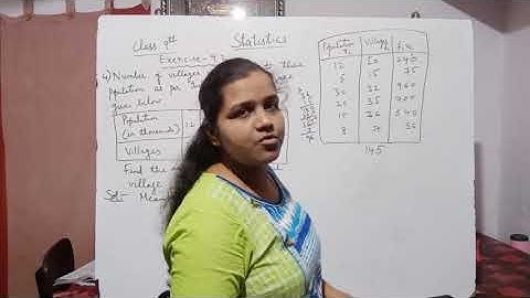 9th Maths  Statistics  exercise 9.2 problem-4