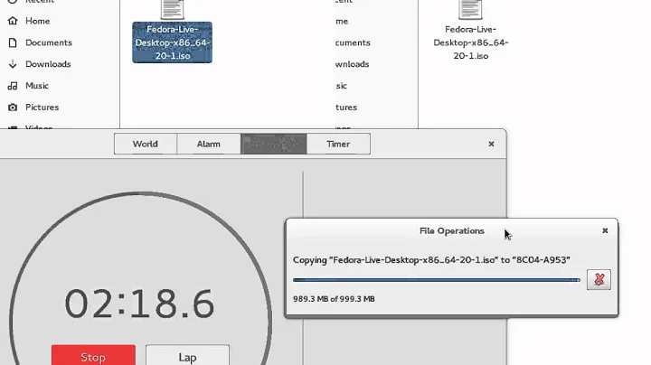 fedora 21 gnome nautilus usb file copy using fat32 filesystem [Slow and unreliable]