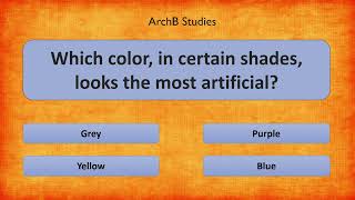 Important Sample Questions  based on Psychology of Color Theory | B.Arch. Aptitude Questions