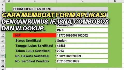 FUNGSI RUMUS IF, ISNA, VLOOKUP DAN COMBOBOX PADA MS. EXCEL