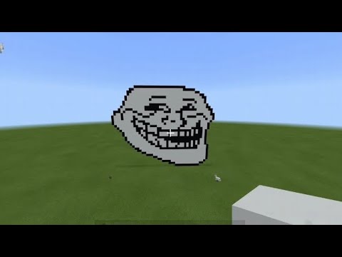 Troll face meme Minecraft pixel art (Speed Build) - YouTube