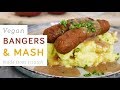 Vegan bangers and mash