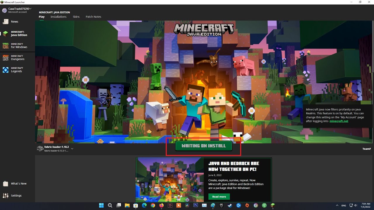 Erro na instalação do Minecraft para Windows 10 e 11. - Microsoft