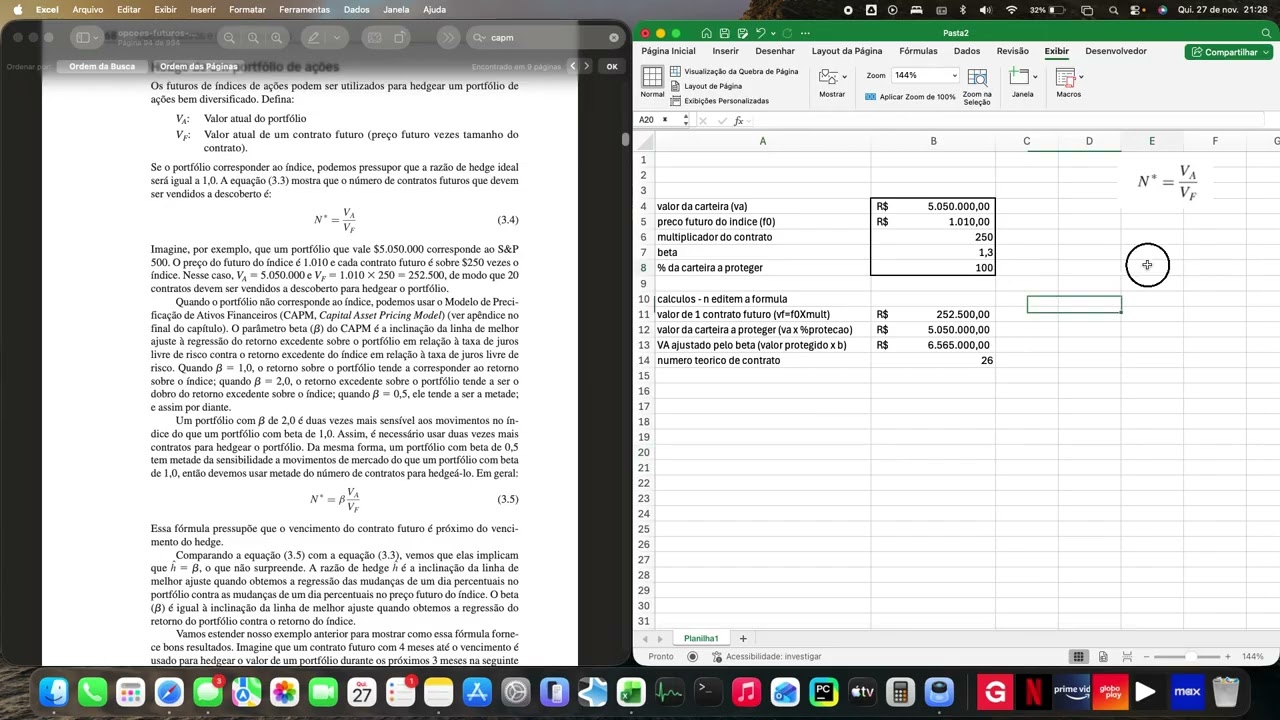 Protegendo sua Carteira com Índice Futuro: Passo a Passo no Excel (John Hull)