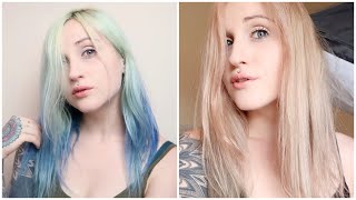 From Green Hair To Natural Blonde TRANSFORMATION  !!