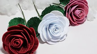 beautiful roses made of foam or EVA rubber
