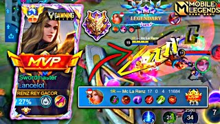 UNKILLABLE FASTHAND LANCELOT 🔥 17 KILL NO DEATH TOP GLOBAL LANCELOT RENZ REY | MOBILE LEGENDS