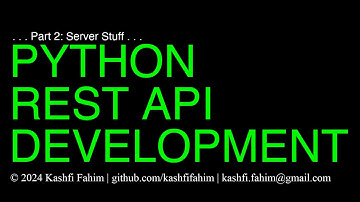 Part 2: Server | Python REST API Development via Educative.io | Code with Kashfi Fahim