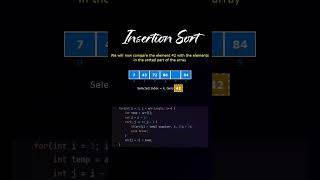 Insertion Sort Animation #DSA #algorithm #java #sorting  #A2BrainBytes #quicklearning #programming