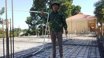 Cách Chia Và Dải Ống Nhựa Cứng Âm Sàn Bê Tông Chờ Dây Điện Cho Nhiều lộ