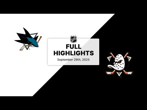 NHL Highlights | Sharks vs. Ducks | September 29, 2025