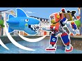 SHARK WEEK: Robot Cars vs SHARKS | RoboFuse - Superhero Rescue | Trucks Videos for Children