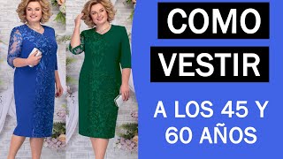 Vestidos Elegantes PARA DE 50 AÑOS MODA 2020 - YouTube