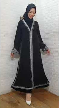 Jual Abaya Hitam Mewah Online Produk Ori Model Buka Pintu Viral