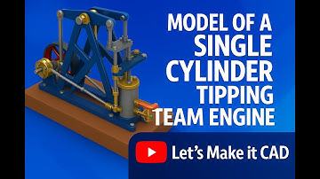 How This Single Cylinder Tipping Steam Engine Works – Real Model + CAD Animation #letsmakeitcad