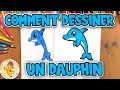 Comment dessiner un dauphin tape par tape  dessin pour enfant