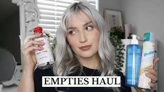 EMPTIES HAUL | PRODUCTS I&#39;VE ACTUALLY USED UP!  WHICH WILL I BUY AGAIN?!