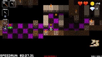 Crypt of the Necrodancer Green bat kill with Bard (9th Green bat kills)