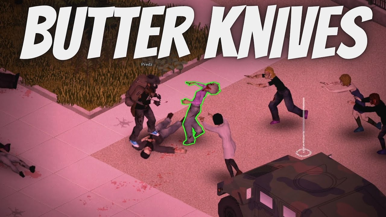 Raiding The Research Facility with Only BUTTER KNIVES Project Zomboid YouTube