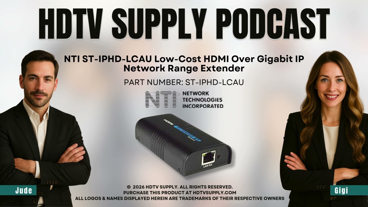 NTI ST-IPHD-LCAU Low-Cost HDMI Over Gigabit IP Network Range Extender