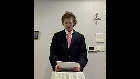 Senior Chapel Talk by Nicholas Proffitt '20