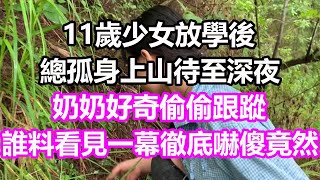 11歲少女放學後總孤身上山待至深夜奶奶好奇偷偷跟蹤誰料看見一幕徹底嚇傻竟然...#淺談人生#民間故事#為人處世#生活經驗#情感故事#養老#花開富貴#深夜淺讀#幸福人生#中年#老年