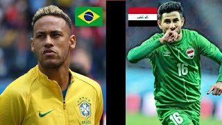 لعبة العراق و البرازيل / نيمار راد يهين شيركو بس صار العكس