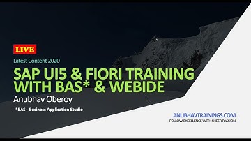 SAP Ui5 & Fiori Training with BAS & webIDE | O-Data Basics | SAP UI5/FIORI using BAS