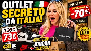 O OUTLET MAIS BARATO da ITÁLIA 🇮🇹😱 Nike, Luxo e Descontos de até 70%!