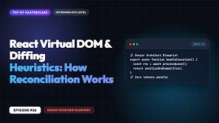 React Virtual DOM & Diffing Heuristics: How Reconciliation Works - Frontend Interview #26