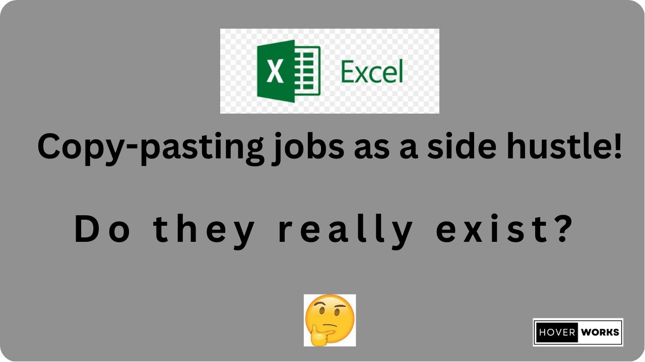 Easy copy-paste excel side hustle - Do they really exist? - YouTube