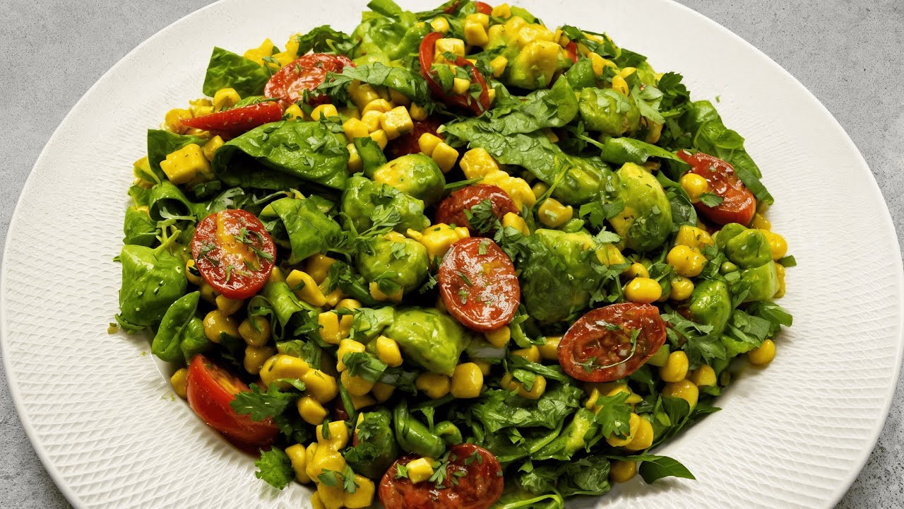 Рецепты летних салатов | Свежий авокадо и кукуруза за 3 минуты!