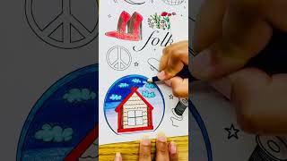 Color with me 💚🛖 Folklore Taylor Swift Coloring page #adultcoloring #taylorsversion