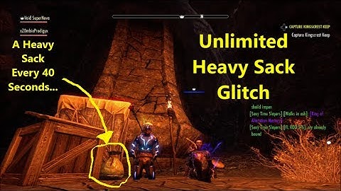 ESO Unlimited Heavy Sack Glitch !!!!!   (Morrowind Expansion)