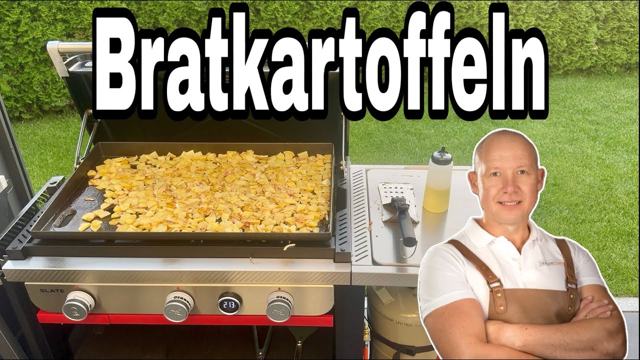 Bratkartoffeln mit Schweinebauch ohne Vorkochen auf der Plancha
