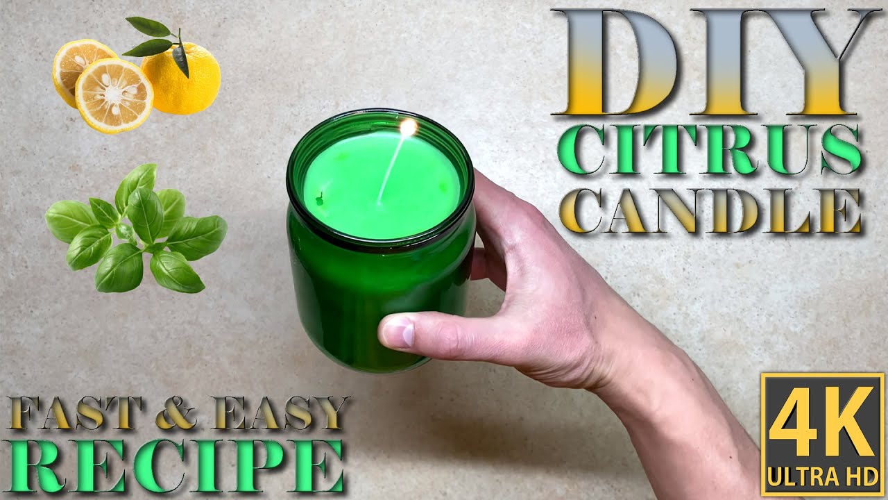 How to make a citrus candle from emulsion wax and stearin