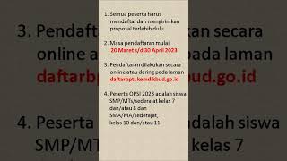Info Penting OPSI 2023 #shorts #opsi #kurikulummerdekabelajar  #penelitian  #akreditasi #penelitian