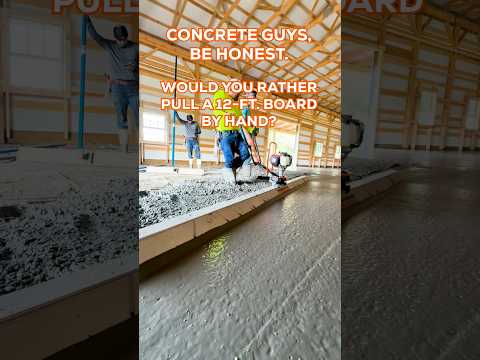 Would you rather pull a 12 ft board by hand?#concretefinishing #screedemon