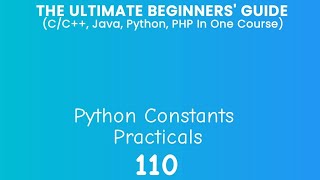 110. Python Constants