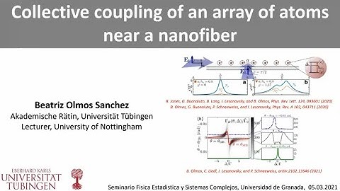 Beatriz Olmos: Collective coupling of an array of atoms near a nanofiber
