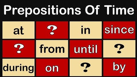 Prepositions Of Time Quiz | at, in, on, from, ... | can you pass this?