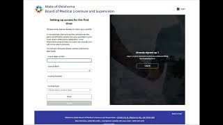 Existing Licensee User Guide - Oklahoma State Board of Medical Licensure & Supervision