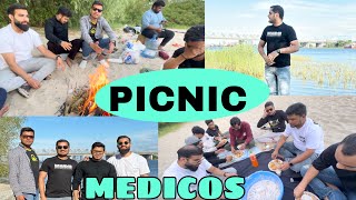 MBBS VLOG PICNIC AT RIVER SIDE DON RIVER RUSSIA | COOKING IN FOREST RIVER BANK RUSSIA #mbbs #picnic