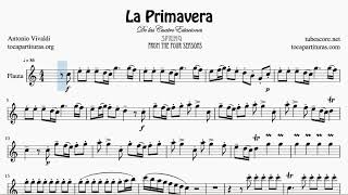 Spring Complete Sheet Music for Flute C Major Easy