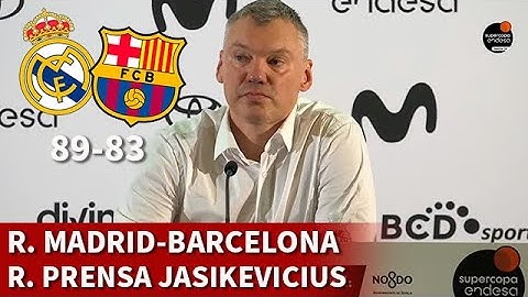 REAL MADRID 89 vs BARCELONA 83 | JASIKEVICIUS, rueda de prensa |SUPERCOPA ENDESA |DIARIO AS