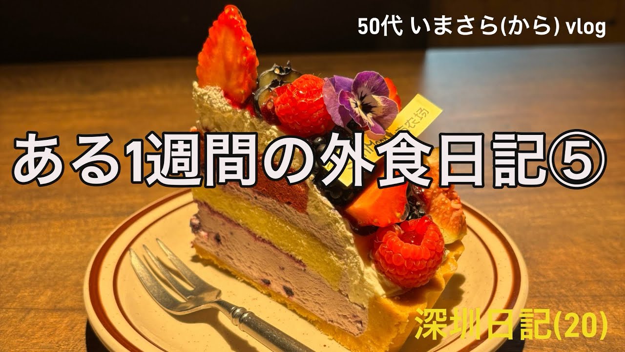 深圳日記(20) 50代いまさら(から)vlog ある1週間の外食日記⑤