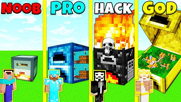 Minecraft Battle: NOOB vs PRO vs HACKER vs GOD: FURNACE HOUSE BUILD CHALLENGE / Animation