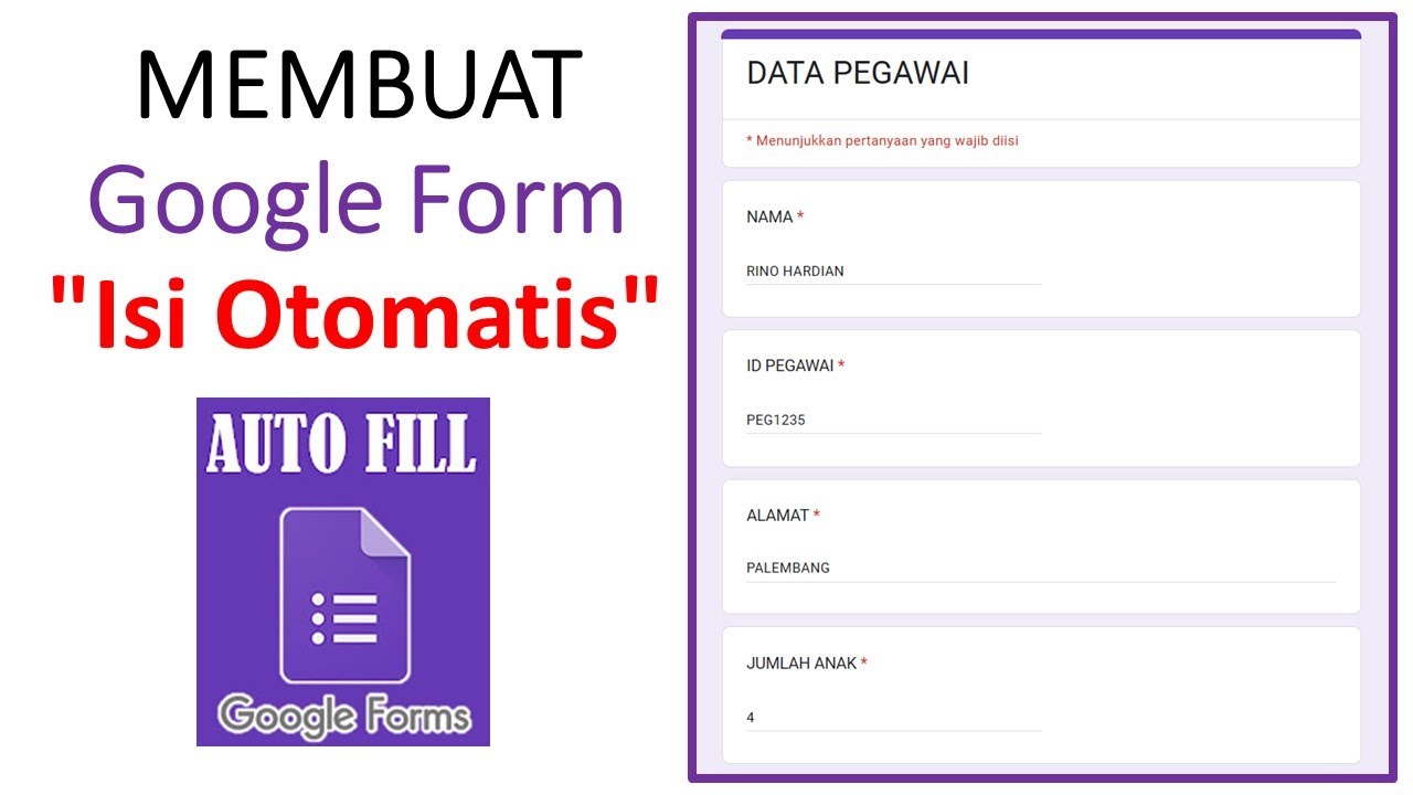 Membuat Google Form Yang Terisi Otomatis - YouTube