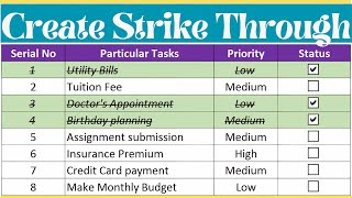 Celebrity How To Create Strike Through In Excel and Conditional Formatting In Excel Profile