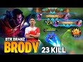 2X SAVAGE! With 23 Kill, Brody Totaly Broken By BTR Branz - Mobile Legends